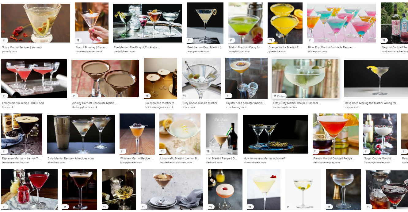 Martini Google Search Results